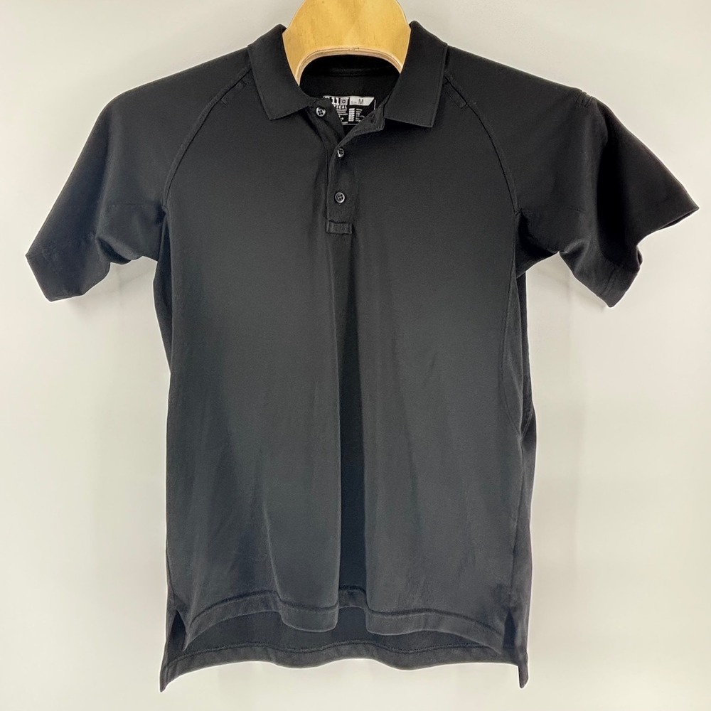 5.11 Tactical Polo Shirt Mens Medium Black Performance Short Sleeve Duty Wear